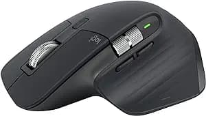 Logitech MX Master 2S Wireless Mouse – Use on Any Surface, Hyper-Fast Scrolling, Ergonomic Shape, Rechargeable, Control Upto 3 Apple Mac and Windows Computers, Graphite